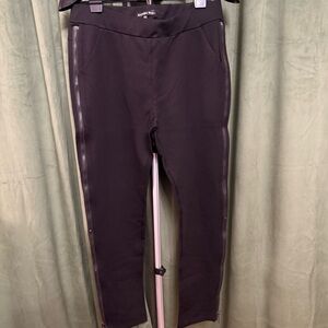 Zannza Black Zipper Detail Pants - Size XL